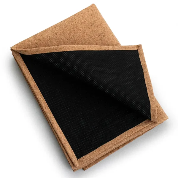Doğal & Kaydırmaz Katlanabilir Mantar Yoga Mat Örtüsü - Görsel 2